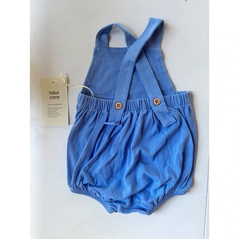 Kyte Baby Bamboo Bubble Romper‎ Periwinkle Blue NWT 6-12 Months